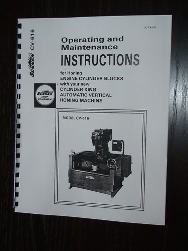 Sunnen CV-616 Operating Instruction Manual