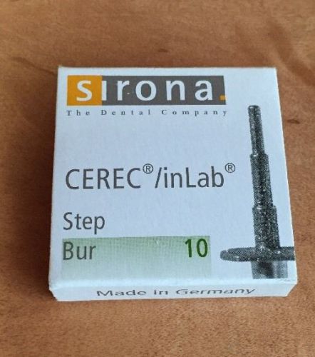 Sirona Cerec/inLab-Step Bur 10 Shaped Diamond Burs-Six Total-unused/new