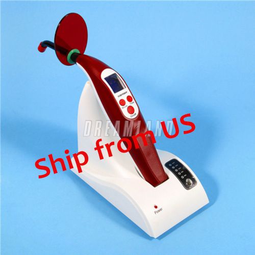 Dental Wireless Cordless LED Curing Light Lamp Teeth Whitening 1200mw/cm2 Red