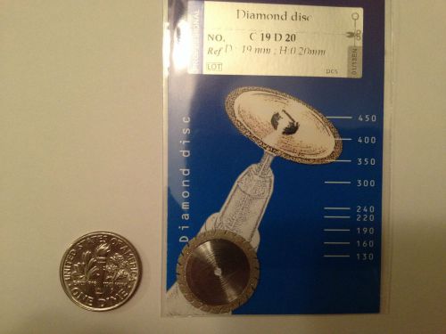 1 pcs Diamond Disc FOR CUTTING DENTAL, C19D20, 19mm x 0.20mm