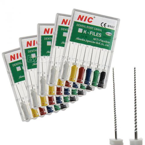 5 kits Hot NITI Flexible hand use Dental Root Canal K-Files #015-040 21mm