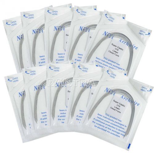 100 Packs Dental Orthodontic Super Elastic Nitinol ROUND Arch Wires 0.018 LOWER