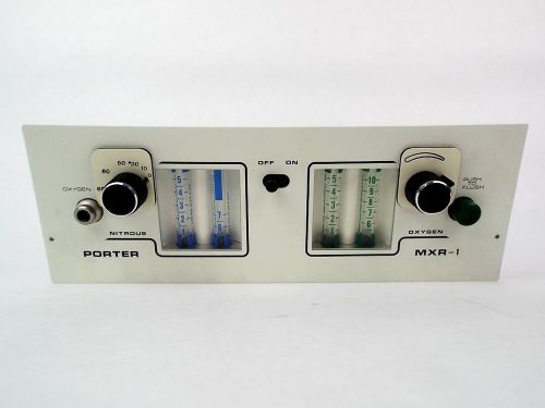 Porter MXR-1 2050 Dental Nitrous Oxide N2O Conscious Sedation Cabinet Flowmeter