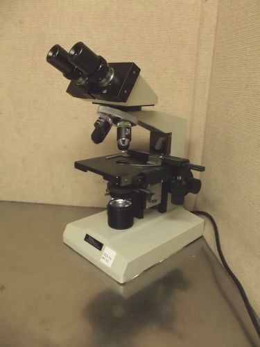 Seiler medilux compound microscope adjustable lamp intensity &amp; objectives ah02 for sale