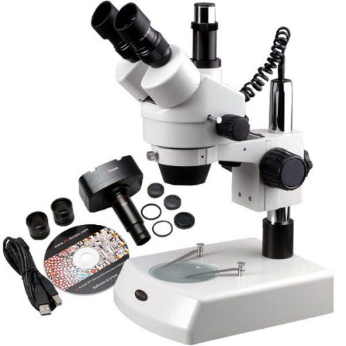 3.5x-90x trinocular zoom microscope dual halogen + camera for sale