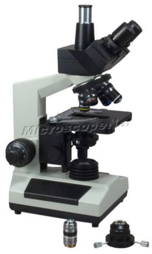 40X-1600X Trinocular Microscope+Enhanced Darkfield Condenser+100X Plan Oil Lens
