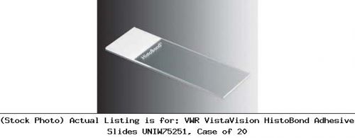 VWR VistaVision HistoBond Adhesive Slides UNIW75251, Case of 20: UNIW75251
