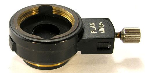 Rare carl zeiss plan 40x/0.65 wollaston prism slide with adapter/mount! for sale