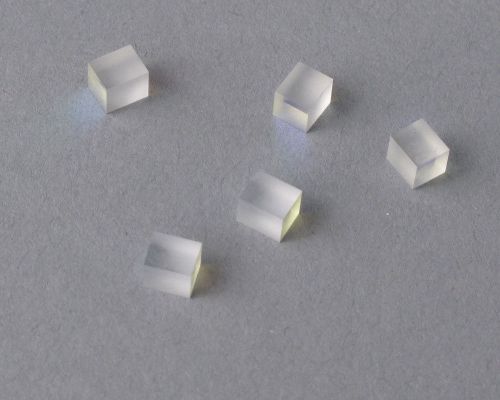 Lot of 5 - laser optical component - quartz wedge ar 2.5x2.5x2mm for sale