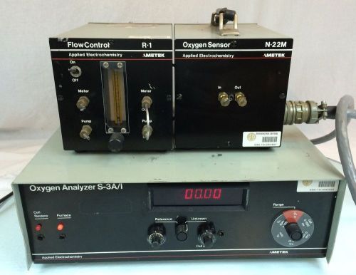 Ametek aei technologies oxygen analyzer s-3a/1,  r-1 flow controller unit, n-22m for sale