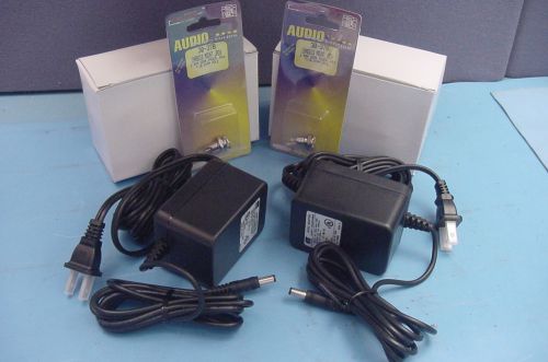PAIR OF NEW, 12VDC-1.5A OUTPUT POWER SUPPLIES W/PLUG-IN POWER JACK - FREE SHIP !