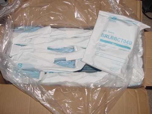 Broadline O R Towels BRLBBCT04B Sterile Blue 20 Packs of 4 (Case of 80) - NEW