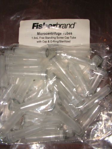 Fisherbrand microcentrifuge tube 1.5ml + screw cap sterilized 50/bag #02-681-372 for sale