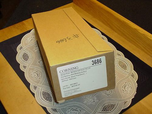 Box Lot 25 Pkg Corning Costar 3686 Assay Plate, 96 Well, Flat Bottom Black