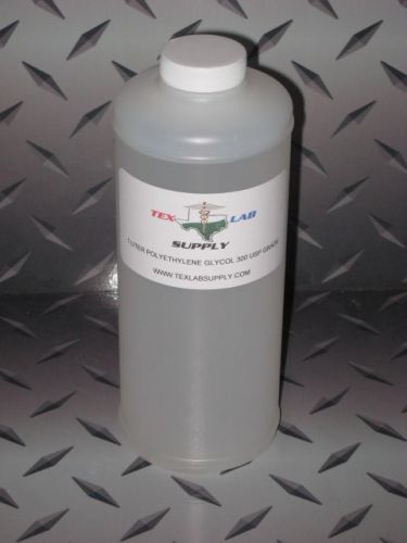 Tex Lab Supply 1 Liter POLYETHYLENE GLYCOL - 300 PEG USP GRADE - Sterile