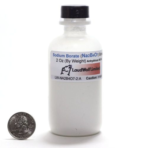 Sodium Borate Anhydrous &#034;Borax&#034; / Fine Powder / 2 Ounces / 99.9% Pure