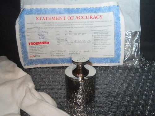 Troemner 200g stainless steel analytical weight, astm class 1 type ii, 12766-554 for sale