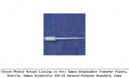 Samco disposable transfer pipets, sterile, samco scientific 202-1s general for sale