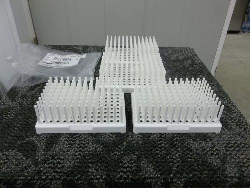 4 thermo nalgene test tube peg rack 13mm white 5977-0013 new plastic lab for sale