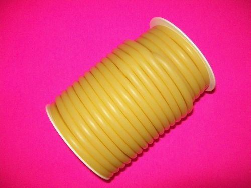 50 feet 1/8&#034; i.d x 1/8 w x 3/8&#034; o.d latex rubber tubing amber heavy duty usa for sale