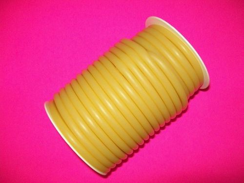 50 Feet 1/8&#034; I.D x 1/8 w x 3/8&#034; O.D Latex Rubber Tubing amber Heavy Duty USA