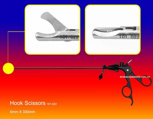 New Hook Scissors 5X330mm Laparoscopy