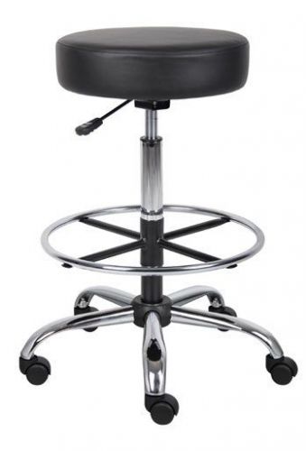 New Black Doctor Dental Medical Exam Stool Office Chair with Footring