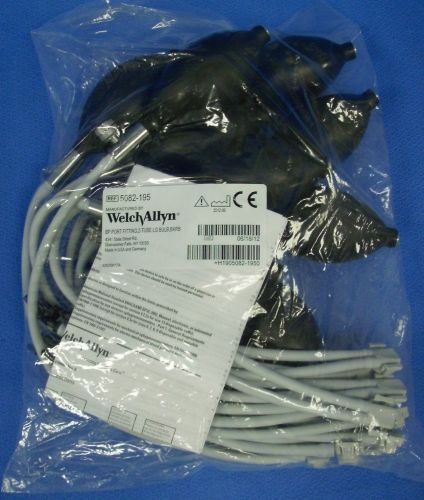 1 Pkg of 10 Welch Allyn Two-Tube FlexiPort Connector w/Barb and Bulb #5082-195