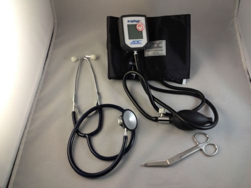 Nurse set, w/e-sphyg, adult, stethoscope &amp;  bandage scissors, 5 1/2&#034; for sale