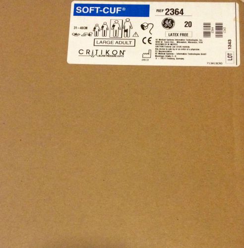 Critikon 2364 Soft-Cuf Quick Connect Blood Pressure Cuff Adult Large Cases of 20
