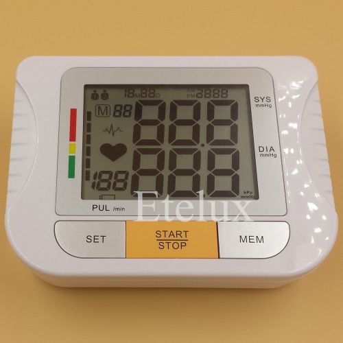 2014 LCD Digital Arm Blood Pressure Monitor Memory Groups Automatic Pulse Meter