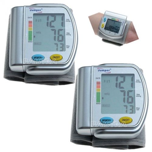2 PCS Digital Fully-auto Wrist  Blood Pressure BP Monitors Sphygmomanometer FDA