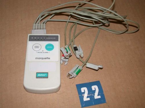 MARQUETTE APEX s TTX 202  Ambulatory ECG Recorder + leads Free S&amp;H