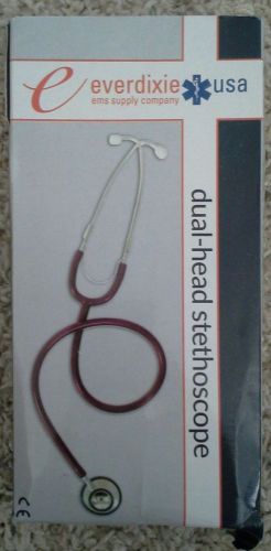 Brand New Double Dual Head Pink Stethoscope In Box