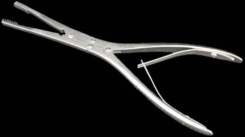 Aesculap OL 474 Stainless 8.25&#034; Seizing Medical Surgical Contouring Forceps