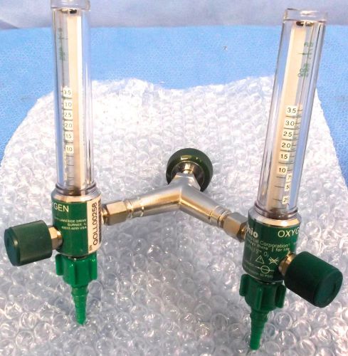 *new* ohio medical lo-flo 3.5 twin 7700 series medical flowmeters for sale