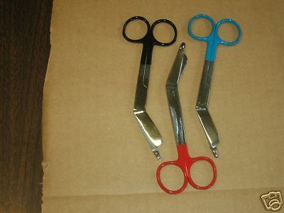3 Lister Bandage Nurse Scissors - Color Handles