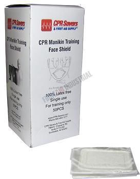 CPR Practice-Shield Manikin Face Shields - 50 Pack