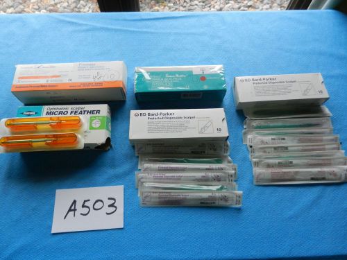 BD Parker DeRoyal Micro Feather Eye Surgical Ophthalmic Scalpels Lot of  37