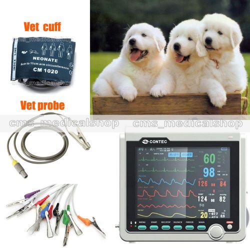 Vet veterinary icu/ccu patient monitor(3 parameters)ecg,nibp,spo2,pr for sale