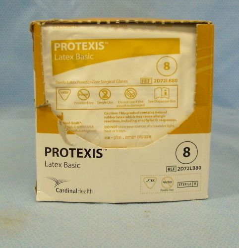 1 Box of 50pkg/pr Cardinal Health Protexis Latex Basic Surgical Gloves #2D72LB80