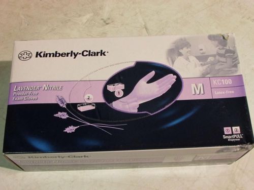 Lot of (10) Kimberly Clark 52818 Nitrile Glove PF Medium Lavender 250PK