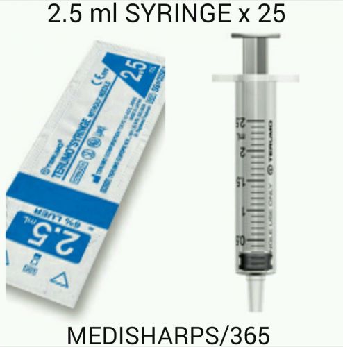 25 X STERILE TERUMO HYPODERMIC SYRINGE 2.5ml