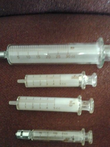 Multifit and Ideal glass syringes 4 total