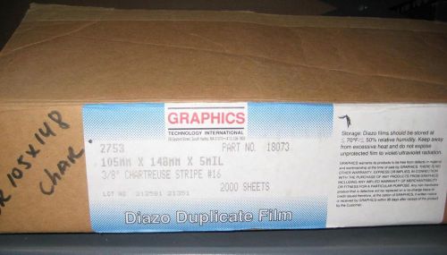 RexamGraphics 105MMx148MM Diazo Microfilm w/3/8&#034;Color Stripe New Old Stock