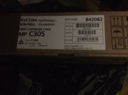 RICOH PRINT CARTRIDGE CYAN MP C305E BOXED GENUINE