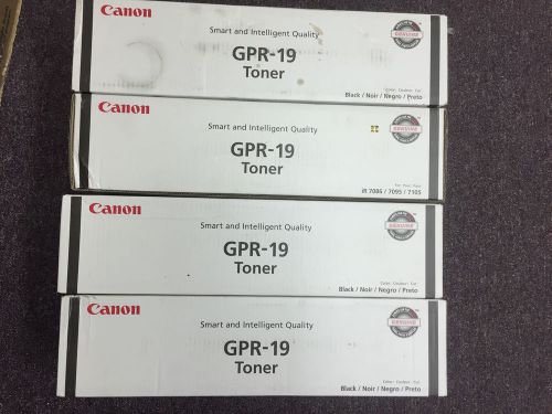 Lot Of 4 New OEM Canon GPR-19 Toners / iR 7086 7095 7105