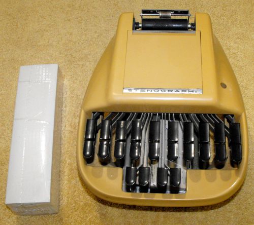 VINTAGE STENOGRAPH COURTROOM TYPEWRITER REPORTER SHORTHAND MACHINE MADE IN USA
