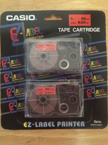 CASIO EZ-LABEL IR-9RD2S Tape Cartridge 9mm Red tape black ink iR-9x 2 Pack