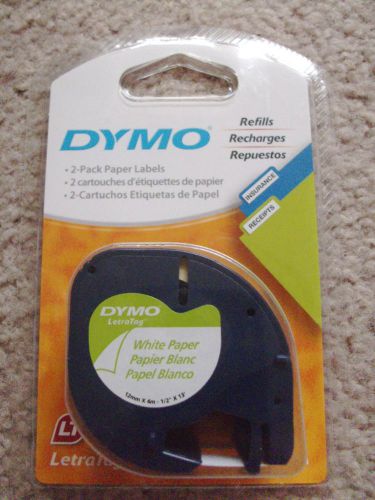 Dymo 10697 LetraTag Paper Label Tape (dym10697) Refills For Label Maker 2 PACK